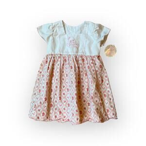 Smocked Polkadot Embroidered Floral Ballerina Dress NWT